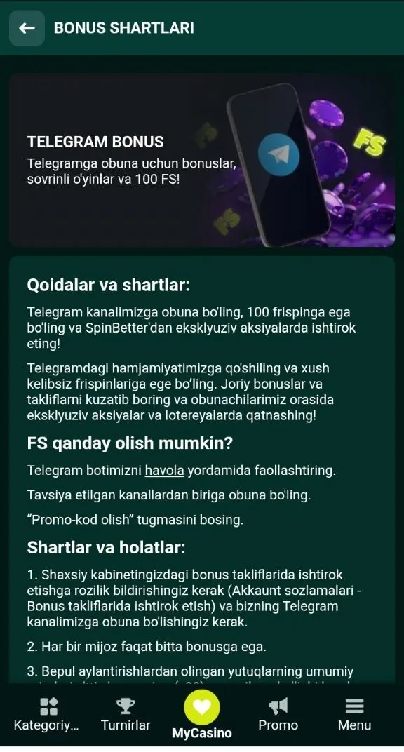 Kazino ekranida hisoblangan bepul aylanishlar